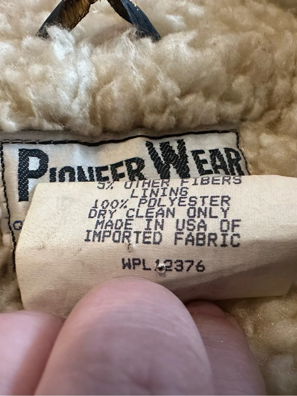 Vintage Pioneer Wear Southwestern Wool Aztec Sherpa Jacket Coat Mens XL
